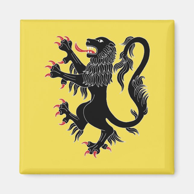 Lion Rampant Sable Magnet (Front)
