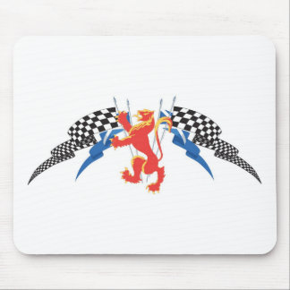 Lion Rampant, Saltires, checks Mouse Mat