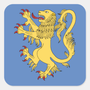 Lion Rampant Square Sticker