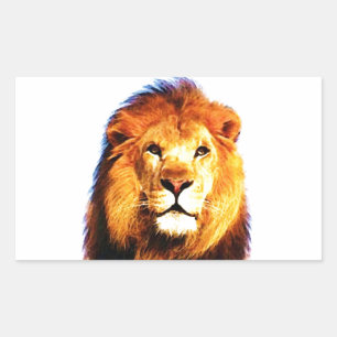 Lion Rectangular Sticker