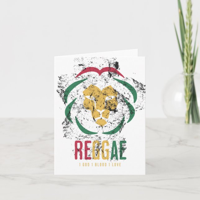  Lion Reggae - Colourful Card (Front)