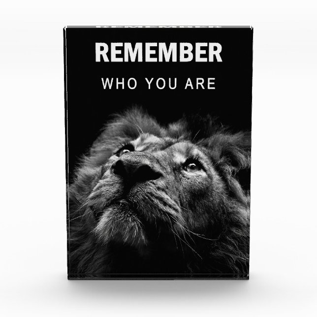 Lion Remember Who You Are Photo Block (Front)