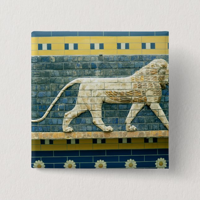 Lion representing Ishtar 15 Cm Square Badge (Front)