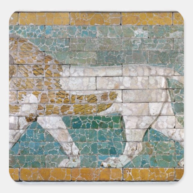 Lion representing Ishtar Square Sticker (Front)