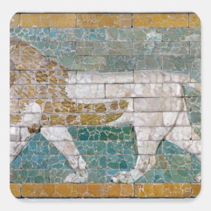 Lion representing Ishtar Square Sticker