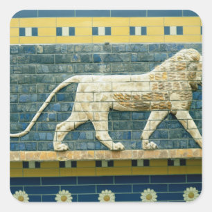 Lion representing Ishtar Square Sticker