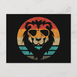 Lion Retro Style Vintage Holiday Postcard