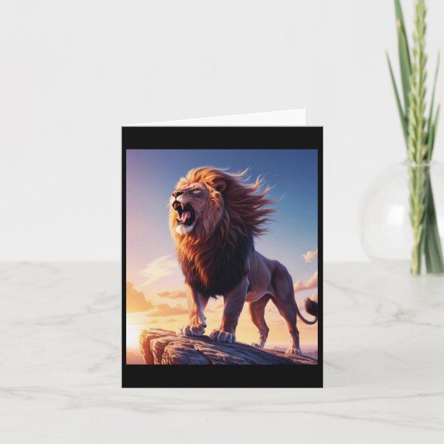 Lion Roar Of Independence Liberty T Sticker  Card (Front)