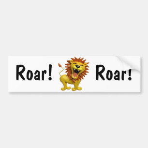 Lion Roaring Bumper Sticker