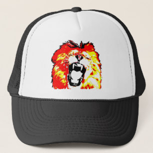 Lion Roaring Trucker Hat