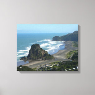 Lion Rock Piha Beach Auckland West Coast Canvas Print