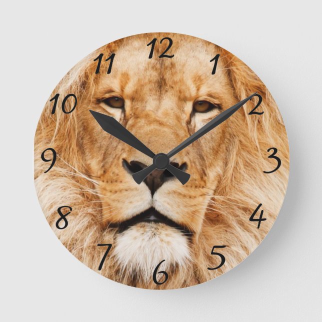 Lion Round Clock (Front)