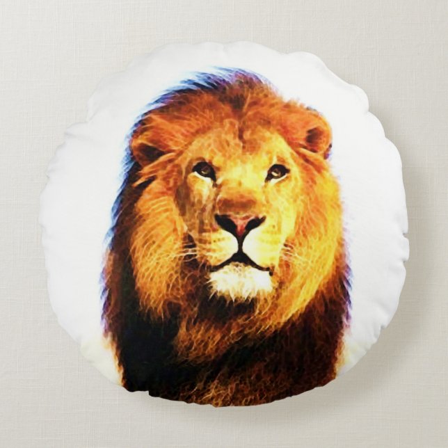 Lion Round Cushion (Front)