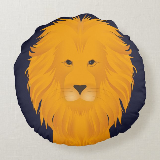 Lion Round Cushion (Back)