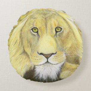 Lion Round Cushion