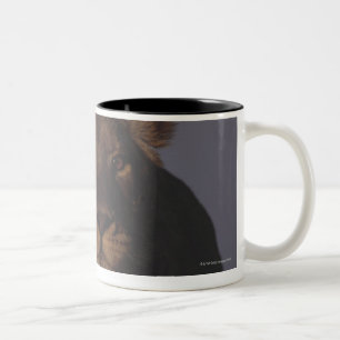 Lion Running Two-Tone Coffee Mug