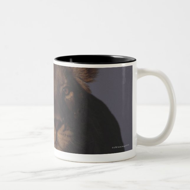 Lion Running Two-Tone Coffee Mug (Right)