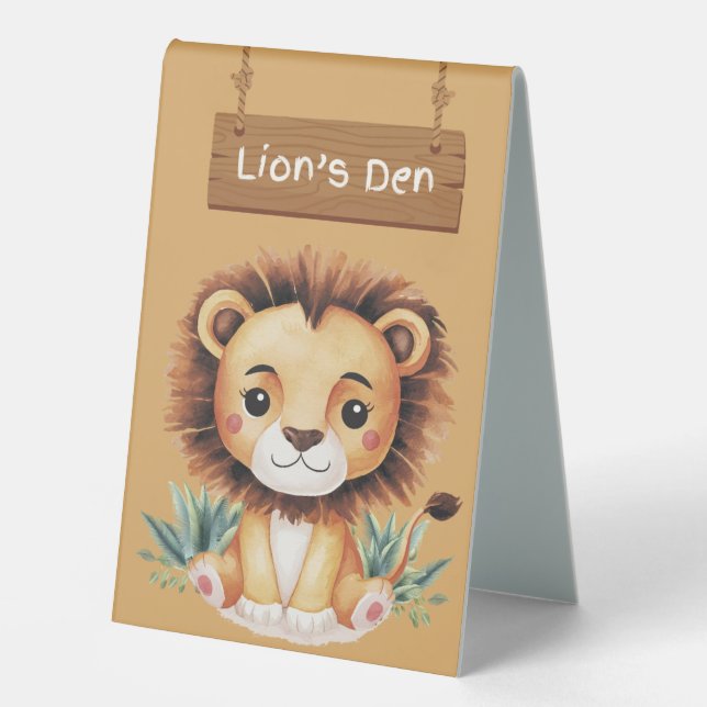 Lion’s Den Safari Table Sign (Front)