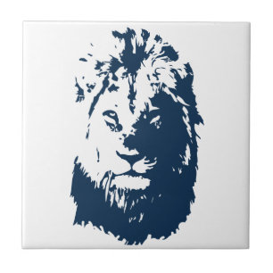 Lion’s face tile