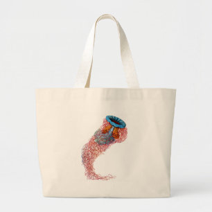 Lion’s mane jellyfish large tote bag