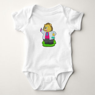 Lion Scientist Test tube Baby Bodysuit