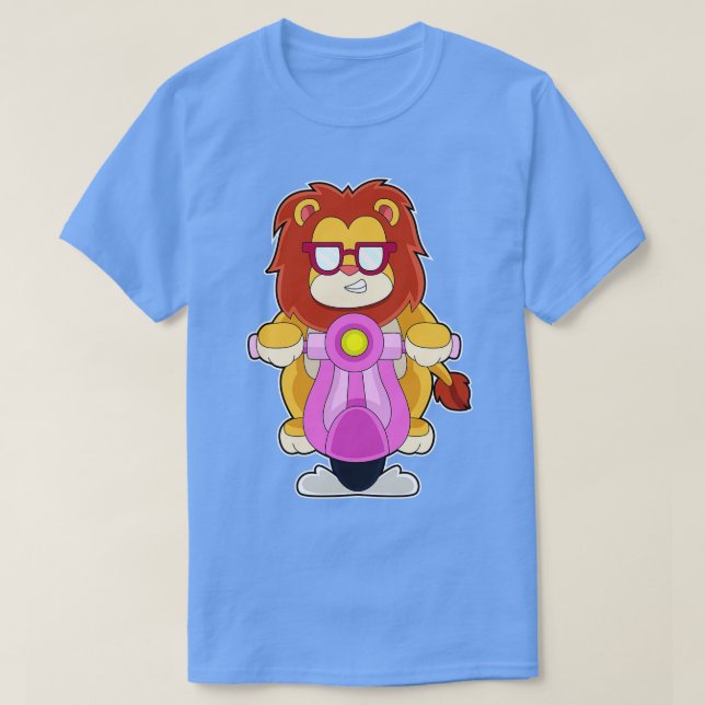 Lion Scooter T-Shirt (Design Front)