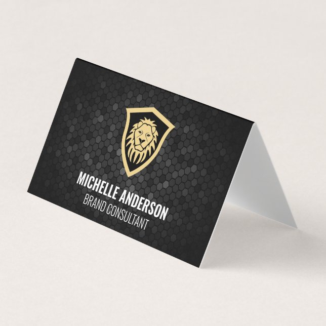 Lion Shield Business Card (Front)