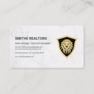 Lion Shield  Finance   Real Estate Investor Appointment Card