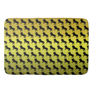Lion Silhouette Pattern Bath Mat