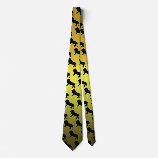 Lion Silhouette Tie (Front)