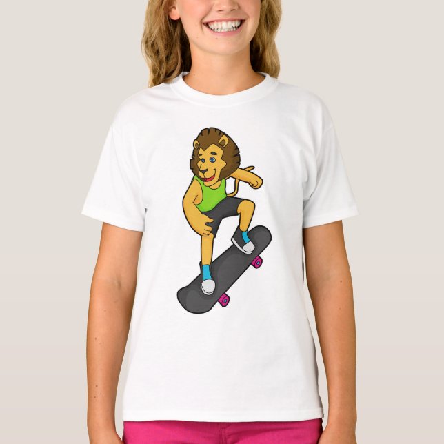 Lion Skater Skateboard T-Shirt (Front)
