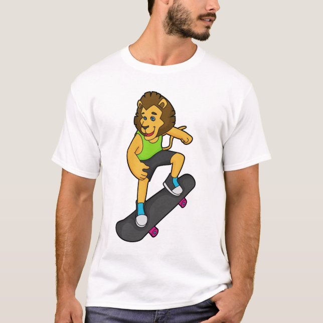 Lion Skater Skateboard T-Shirt (Front)