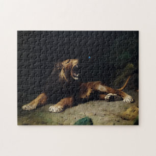Lion Snapping at a Butterfly Jigsaw Puzzle