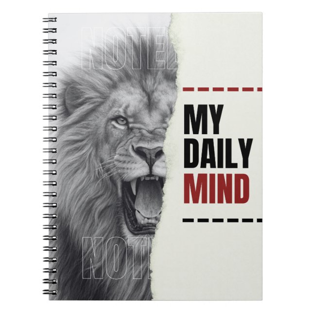 Lion Spirit Writing Notebook - My Daily Mind (Front)