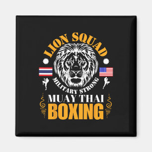 Lion Squad Thailand Kickboxing Muay Thai Mma Train Magnet