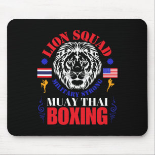 Lion Squad Thailand Kickboxing Muay Thai Mma Train Mouse Mat