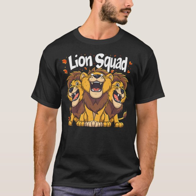 Lion Squad TShirt for Lion Lover Shirt  Cool Lion (Front)