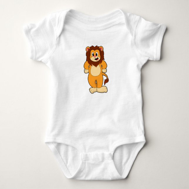 Lion standing baby bodysuit (Front)