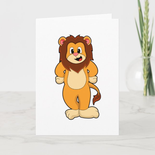 Lion standing card (Front)