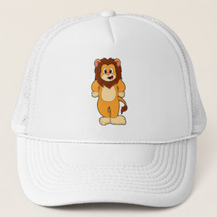 Lion standing trucker hat