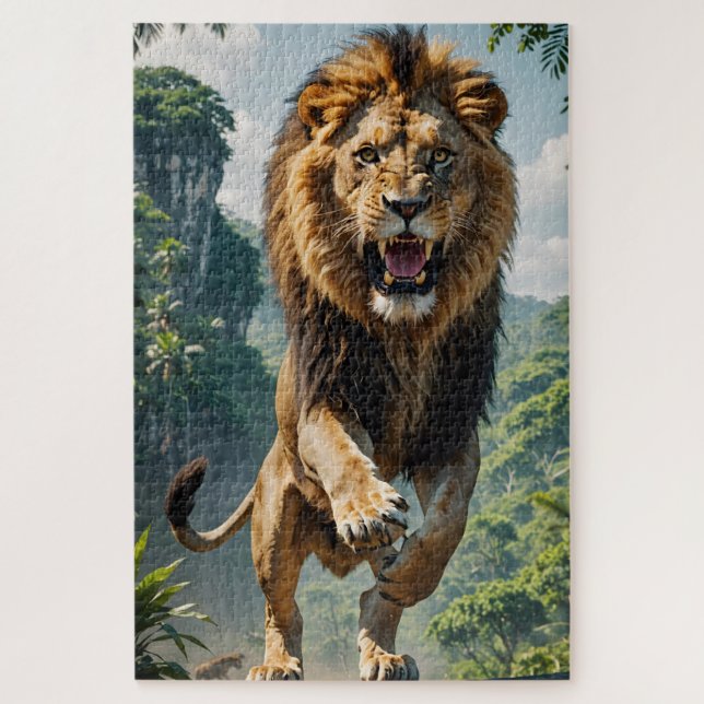 Lion standing up jigsaw puzzle (Vertical)