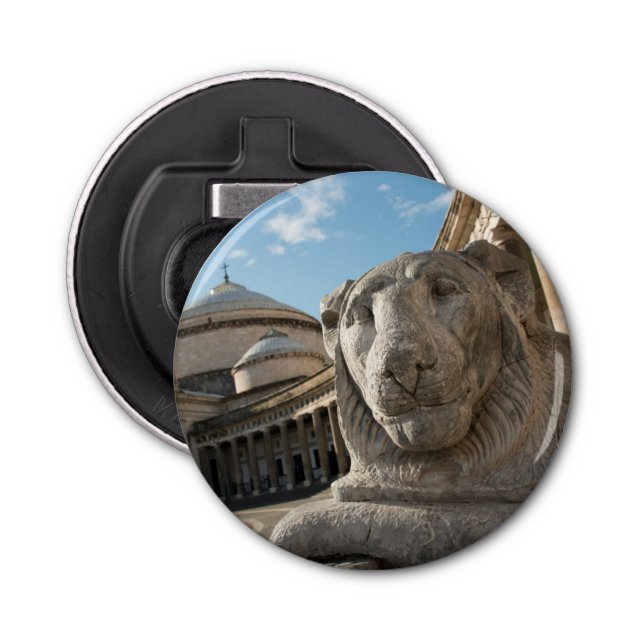 Lion statue in front of San Francesco di Paola Bottle Opener (Front)