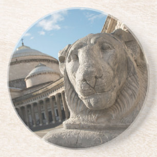 Lion statue in front of San Francesco di Paola Coaster