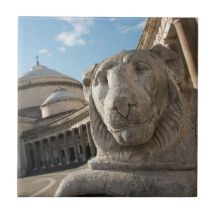 Lion statue in front of San Francesco di Paola Tile