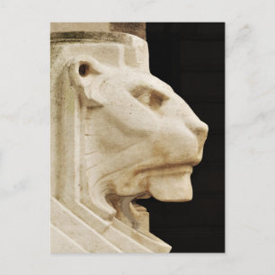 Lion statue in Nottingham Postcard