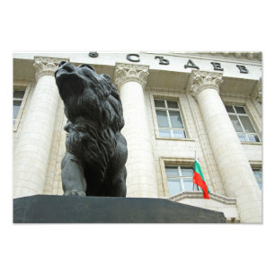 Lion statue, Sofia, Bulgaria Photo Print