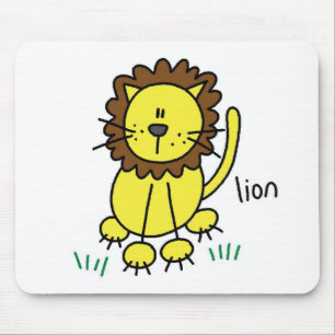 Lion Stick Figure Mousepad