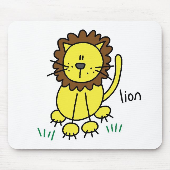 Lion Stick Figure Mousepad (Front)