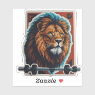 Lion sticker perfect for gym lovers 