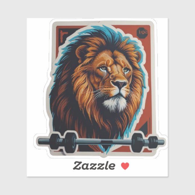 Lion sticker perfect for gym lovers  (Sheet)